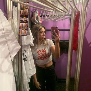 Shein graphic crop top size s